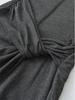 Elegant High-Neck Long-Sleeve Dress for Women, Autumn/Winter, Waist-Cinching, Hip-Hugging with Twisted Design