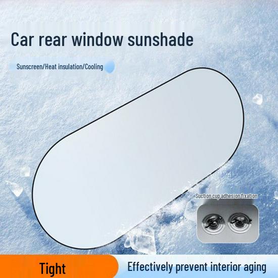 Car Rear Window Titanium Silver Sunshade - Heat Insulation & Interior Blackout