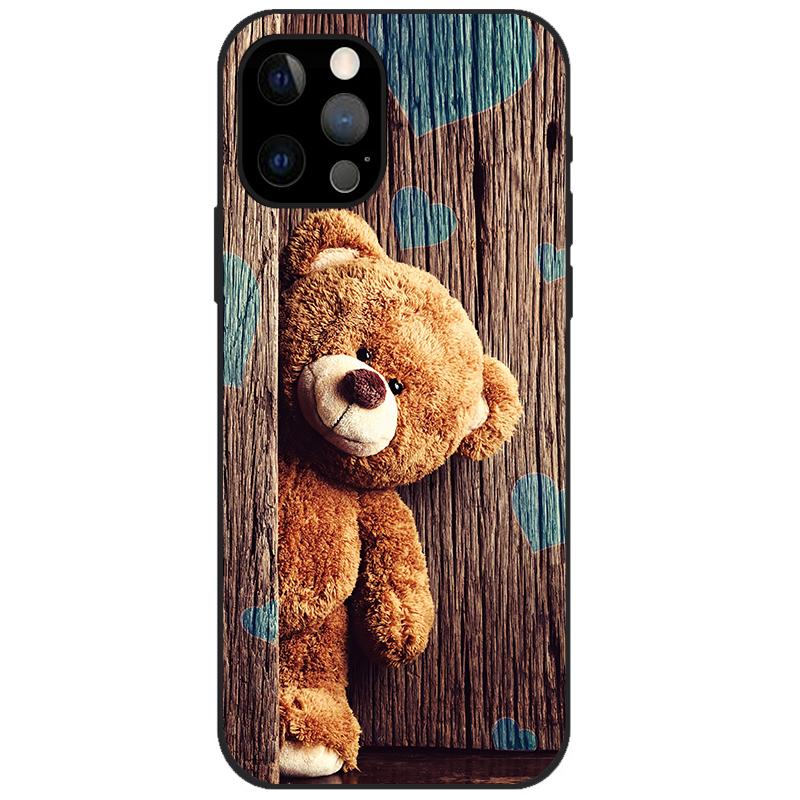 For iPhone 12 Pro Case iPhone12 Pro Bumper Silicon TPU Soft Phone Cover For iPhone 12 Pro Max / 12 Mini Case Cartoon Funda 12Pro