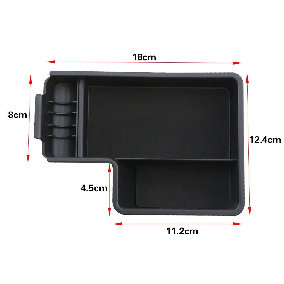 Armrest Storage Box for Volkswagen VW Golf 6 MK6 R20 GTI SCIROCCO Jetta MK5 LHD Central Container Holder Tray nero