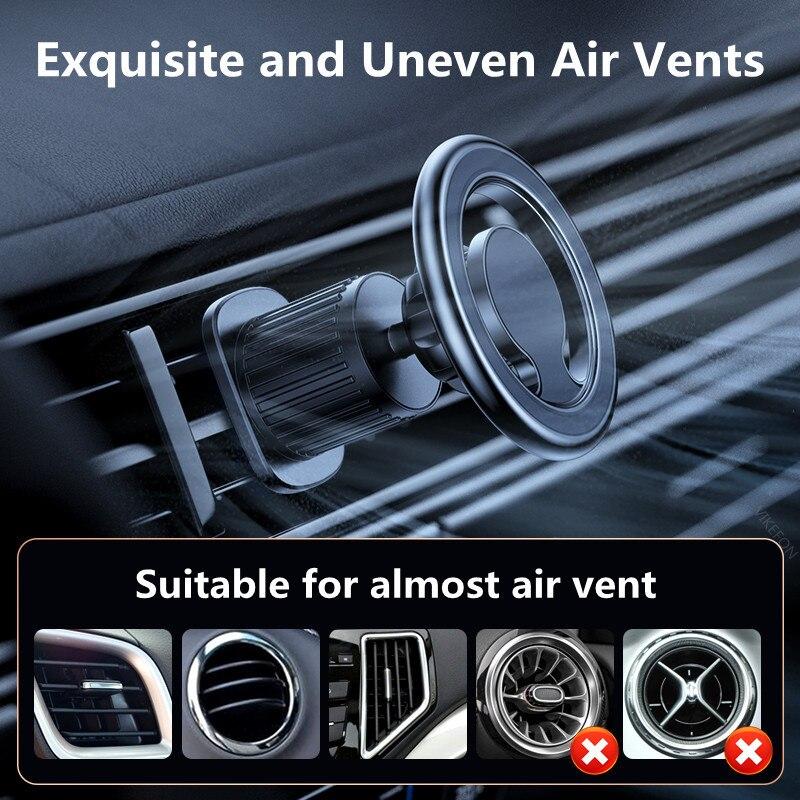 Car Magnetic Phone Holder for Magsafe Ring Paste Dashboard Air Outlet Mount Strong Magnet GPS Bracket for iPhone Samsung Xiaomi