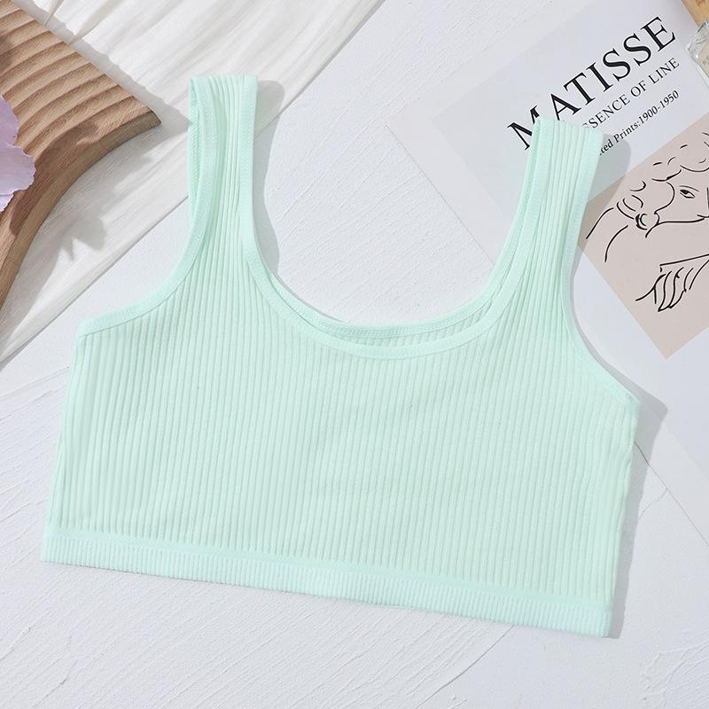 Teenager Mädchen Einfarbig Baumwolle Bralette Tanktop - Pubertät Trainings-BH
