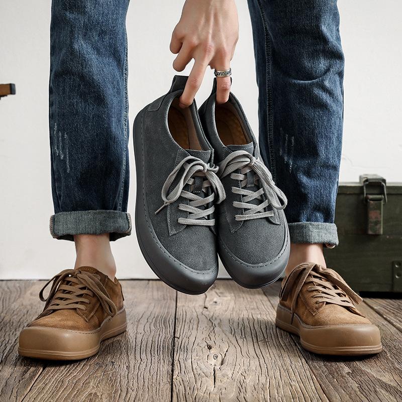 2025 pantofi casual de piele pentru bărbați retro stil Hong Kong design platformă pantofi clown 25847-M