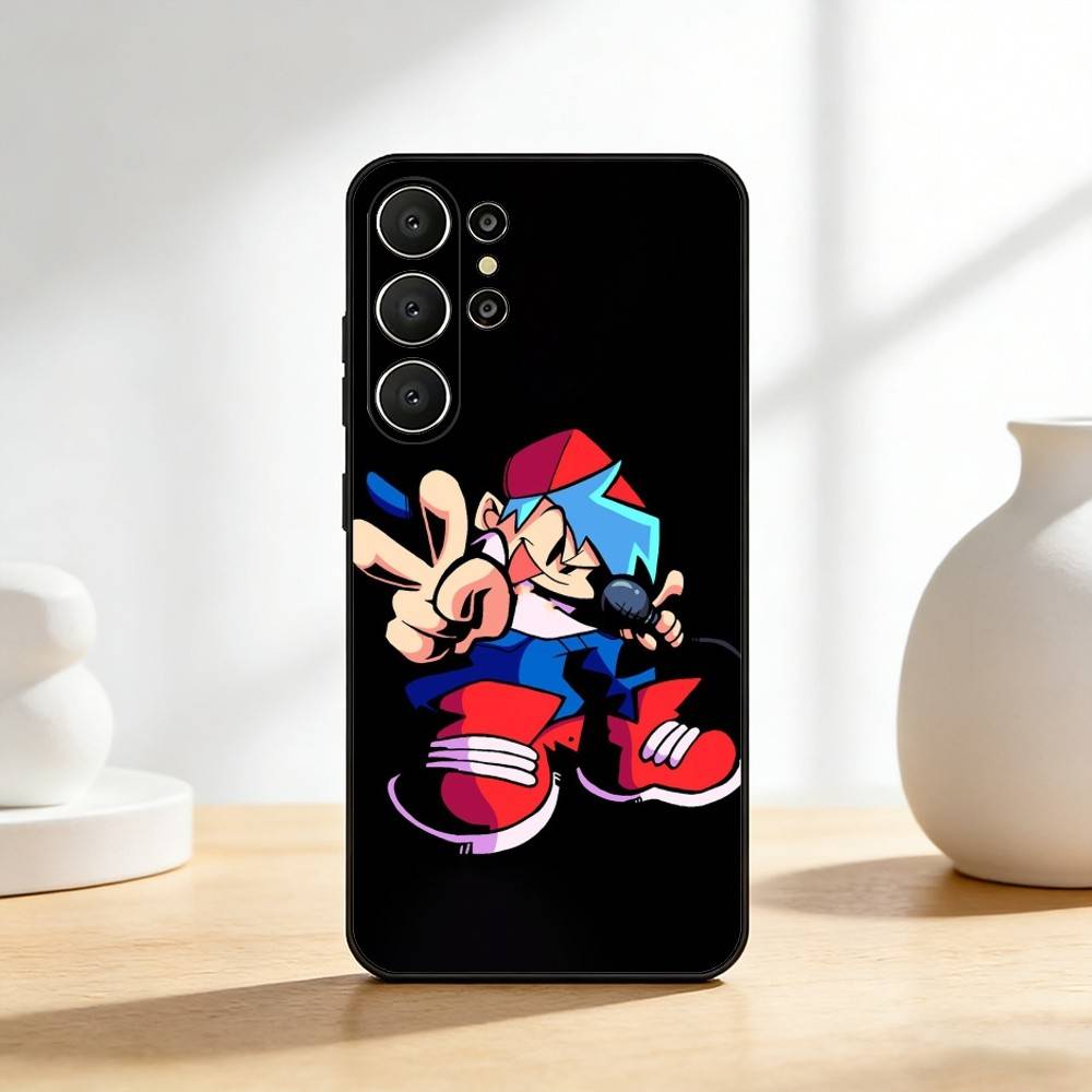 Game F-Friday Night F-Funkin Phone Case For Samsung S26,S25,24,23,22,30,21,10,9,Ultra,Plus,Lite,Black Soft Case