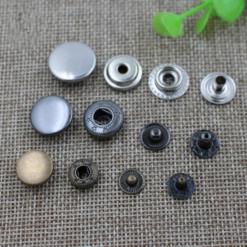 Gunmetal Black Press Studs Kit Leather Snaps Fastener Poppers 30 Sets 12.5mm