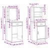Makeup Table Set with LED Mirror and Shelf 2 pcs Black Oak Effect