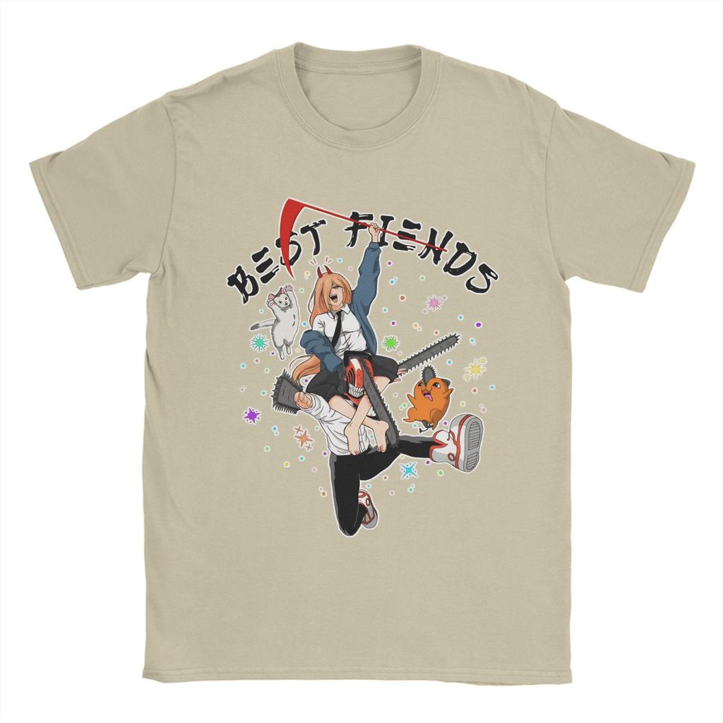 Makima Reze Vintage Anime T Shirts Men Pure Cotton Creative T-Shirt O Neck  Tees Short Sleeve Clothes New Arrival