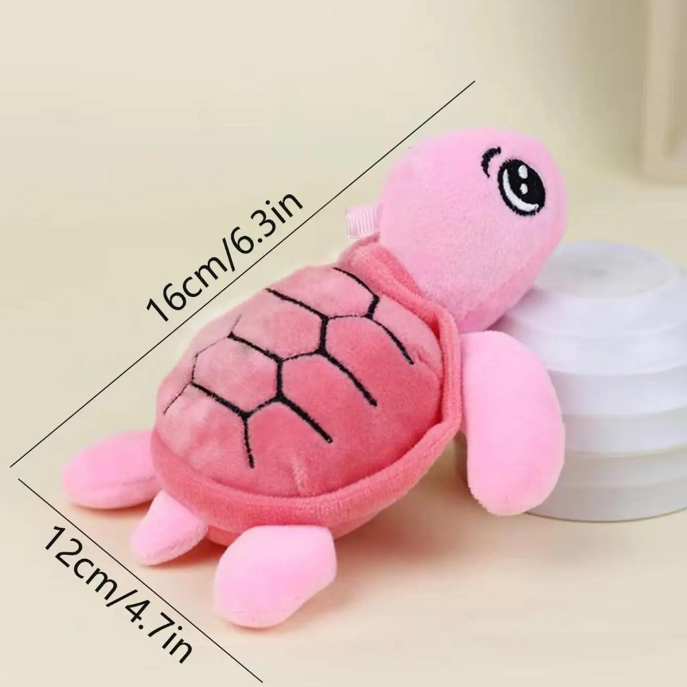 1 buc. Design aleatoriu cu broasca țestoasă de culoare pentru animale de companie care slefuie dinți jucărie scârțâitoare de plus, jucărie durabilă de mestecat pentru aprovizionare interactivă pentru câini