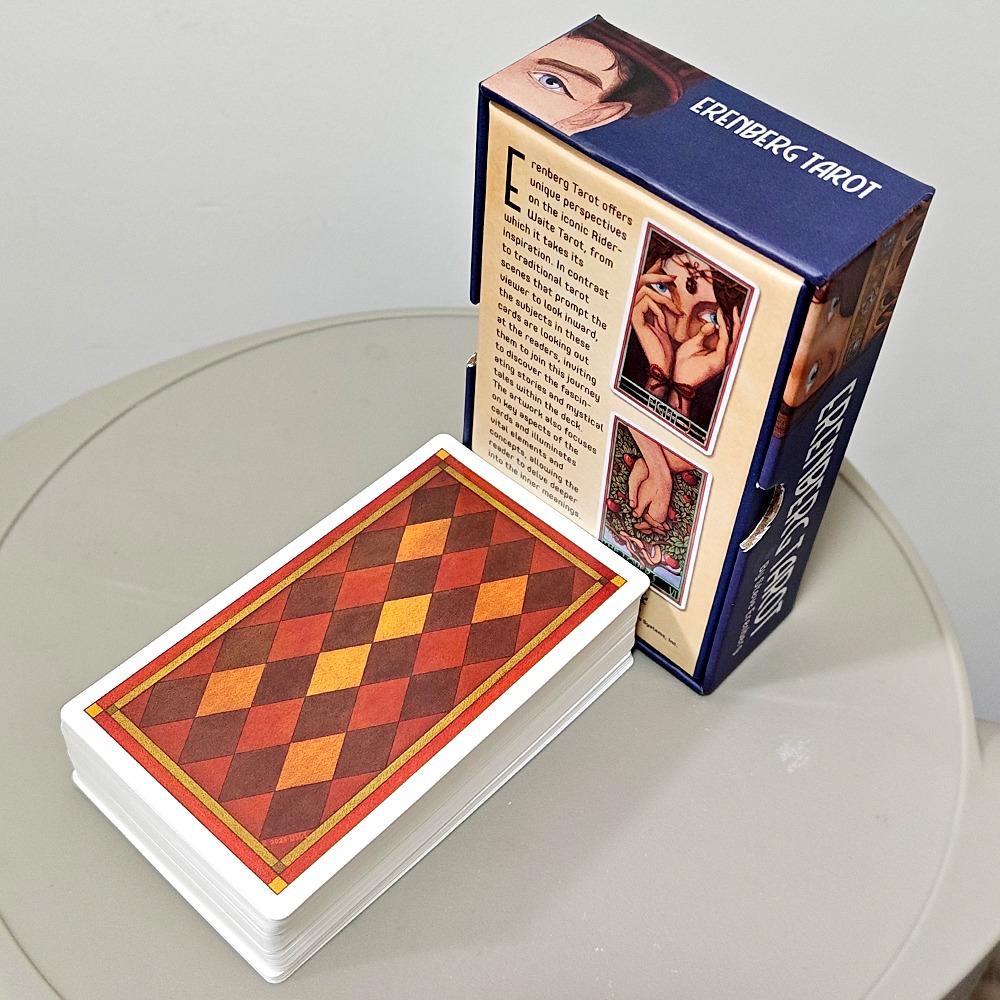 Erenberg Tarot Deck 12*7cm in Rigid Box, Intimate Close-Up Illustrations - Standard Tarot Cards Double-embossed Cardstock