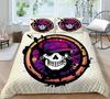 Bed Cover Home Bedclothes Bedding Set 2/3pcs 3D Skull Printing Microfiber Washable Bed Quilt Cover Set