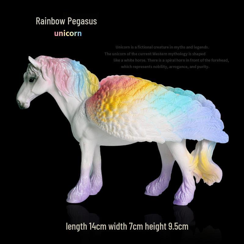 European Mythical Pegasus Unicorn Toy Model: Elf, Mythical Creature, Magic Beast 