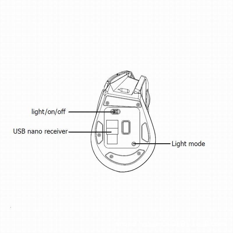 Ergonomic Wireless Rechargeable Vertical Large 11 RGB Lighting Multifunctional DPI Volume Carpal Tissue Compatible with Mouse, Design, Size, Modes,