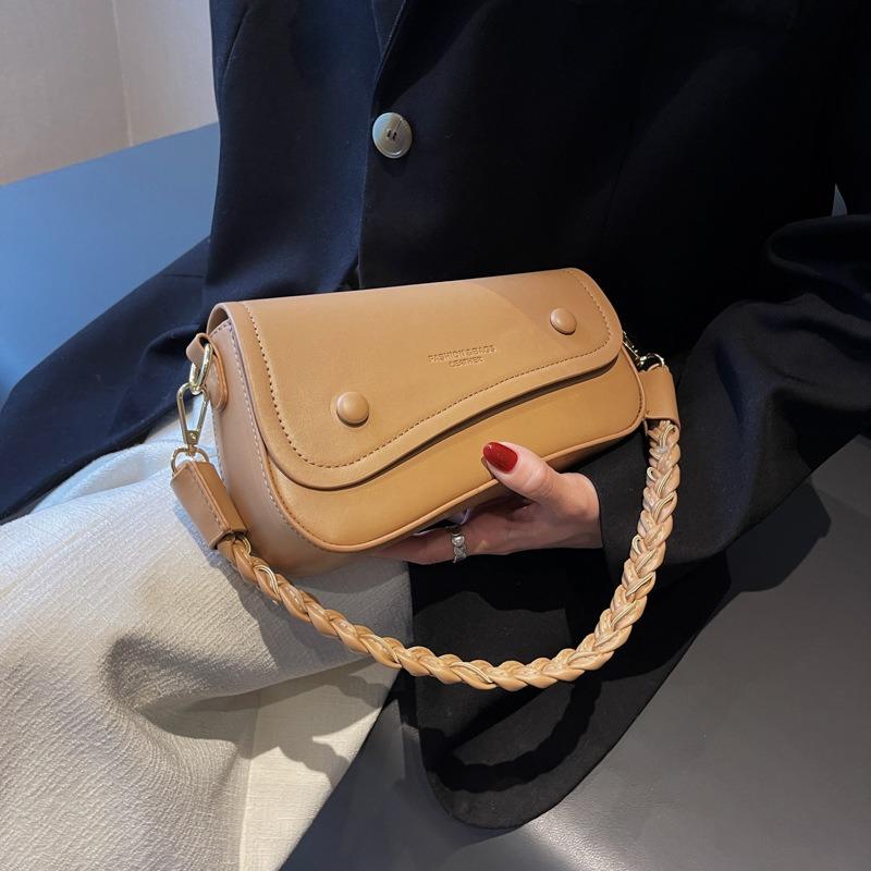 New textured shoulder saddle bag trendy fashion oblique span bag simple trend portable underarm women's bag