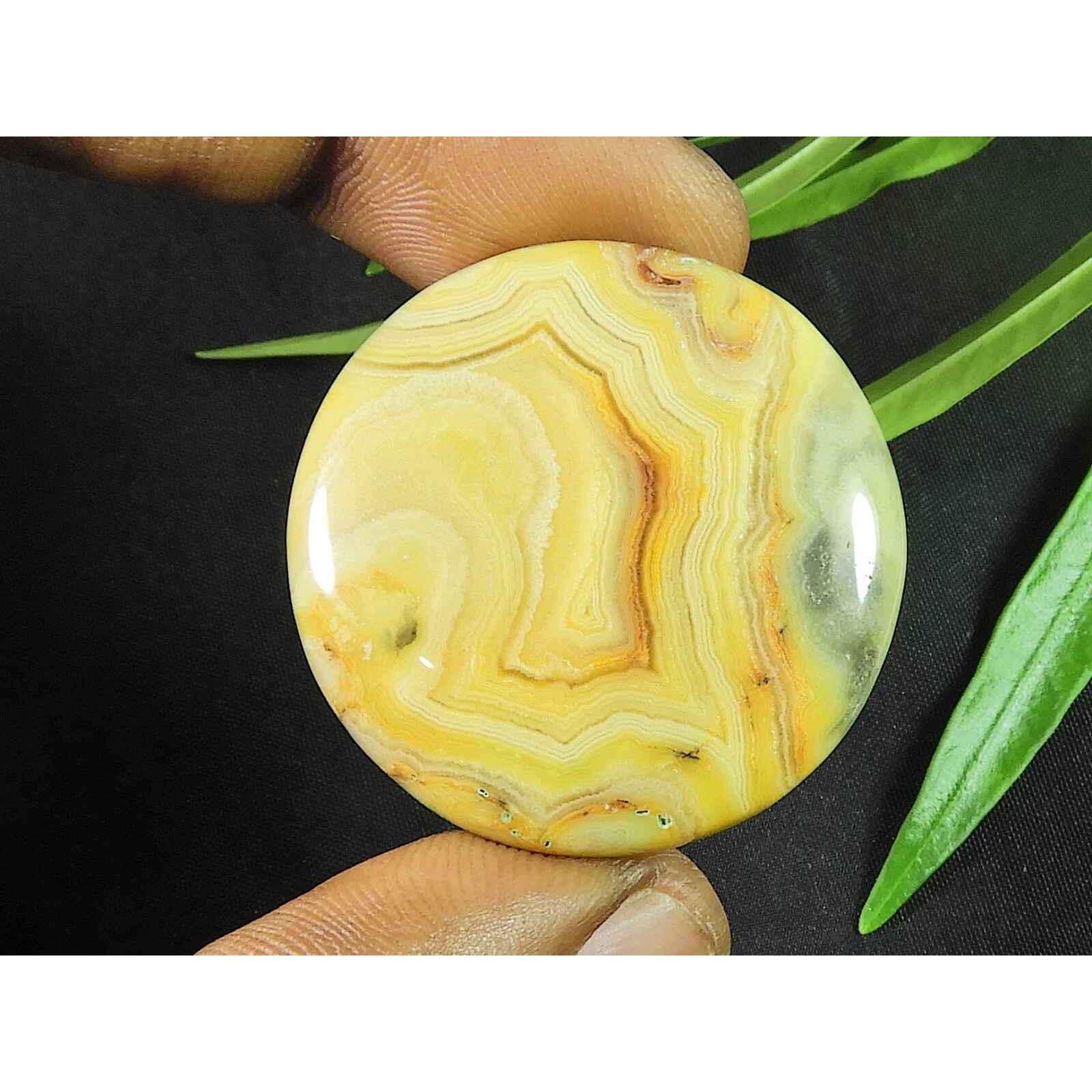 

33X33X05MM Australian Crazy Lace Agate Round Cabochon Gemstone 54Cts. SK-3888