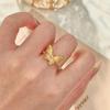 Bagues papillon exquises pour femmes Nouveauté en argent 925 Style palais vintage Bague féminine bijouterie de luxe légère pour fête mariage
