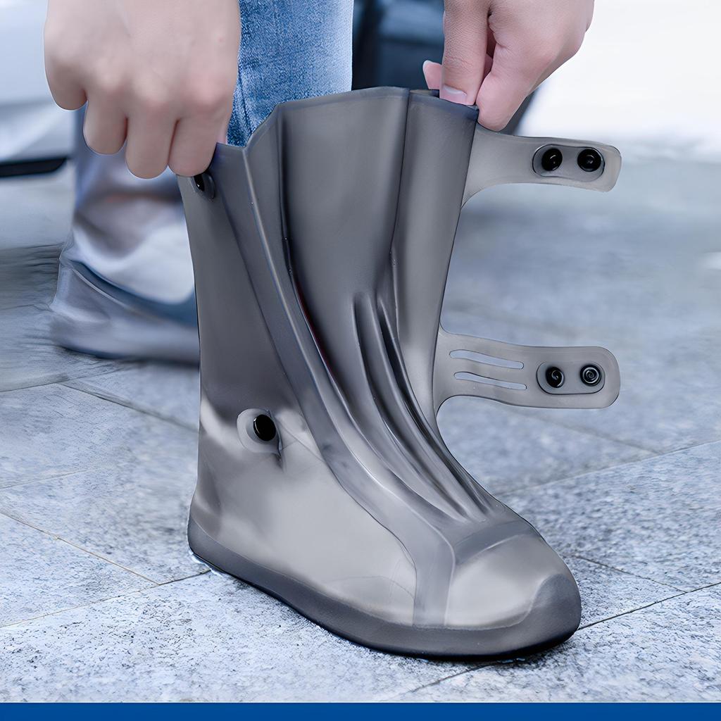 Unisex Waterproof Non-Slip Silicone Rain Boots - Wear-Resistant Overshoes for Mountaineering