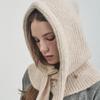 [25fw New arrivals]_Warm Wool Fog Hooded Knit balaclava_Ivory.HAI001