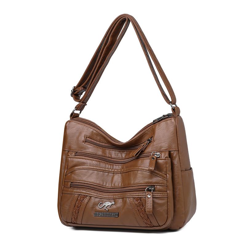 Multi-compartment Simple All-match Middle-aged and Elderly Mother's Large-capacity Casual Shoulder Crossbody Bag
