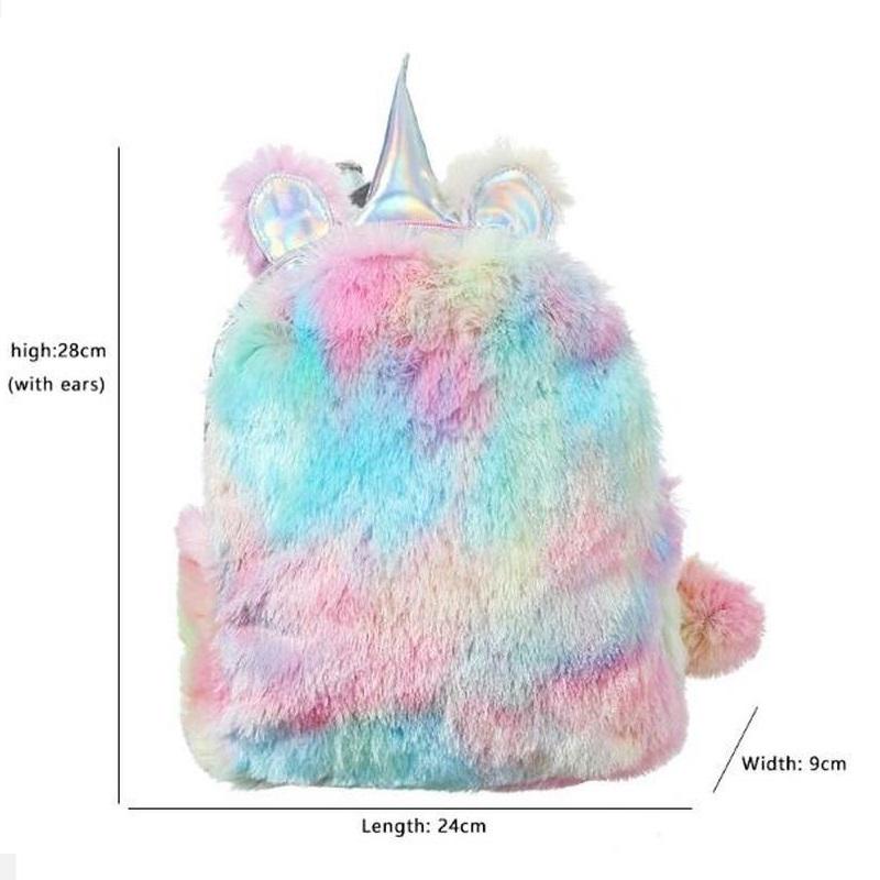 Einhorn Plüsch Rucksack Farbe Plüsch Tasche Dame Laser Tasche