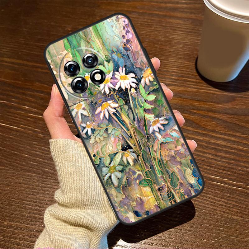Daisy Watercolor For OnePlus Nord CE 5 2 3 4 Lite N20 N30 Case For OnePlus 15 R 13 12 11 8T 10T 13T 12R 13R