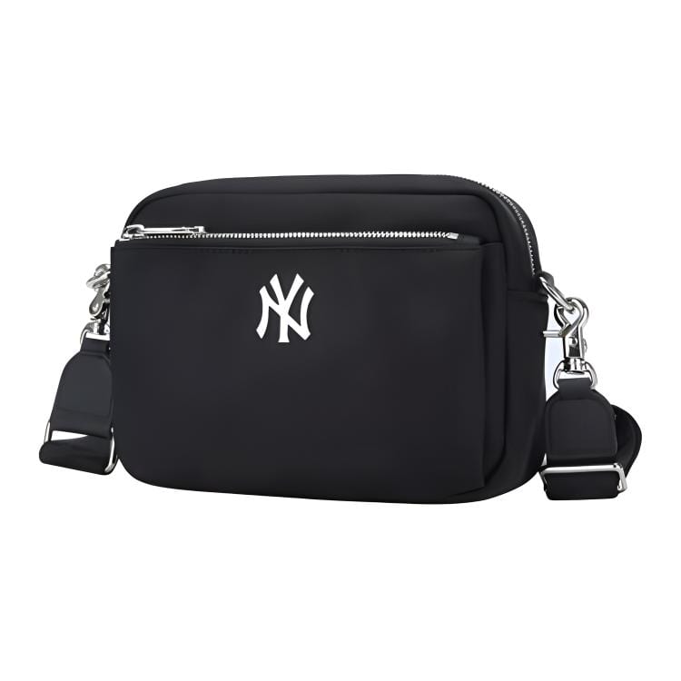 MLB New York Yankees Nylon Fabric Camera Bag, Shoulder Bag, Crossbody Bag Unisex Black 32BGD1011-50L