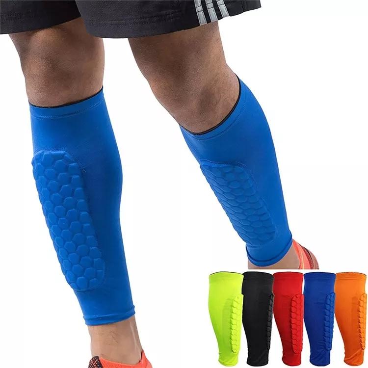 CHOOYOU Soccer Fitness Shin Guards Kids Youth Adult Calf Compression Sleeve Honeycomb Pads Support Shin Splint Baseball Boxing