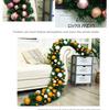 Christmas Rattan Rice Luxury Encrypted Window Display Set with Ball Ornaments and Wreath Decorations