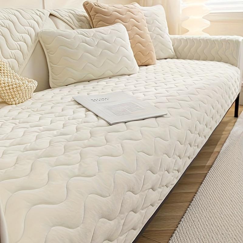 Роскошные короткие плюшевые нескользящие чехлы для диванов — фото 3