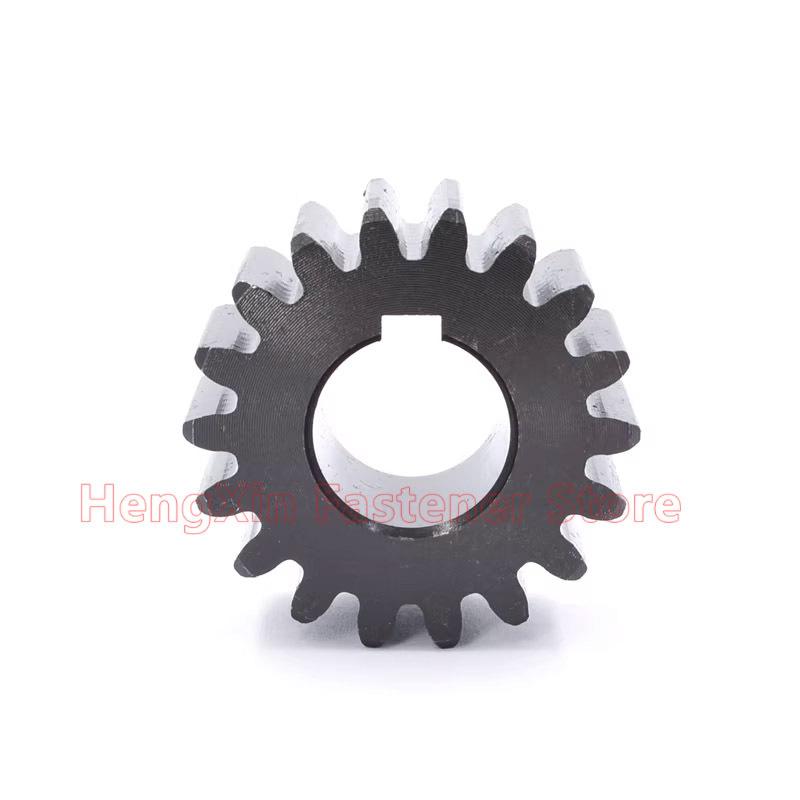 1PCS 45# Steel Spur Gear 2M 2 Module 12/13/14/15/16/17/18/19/20/21/22/23/24/25/26/27/28 Teeth Flat Cylindrical Gear Bore 10-30mm
