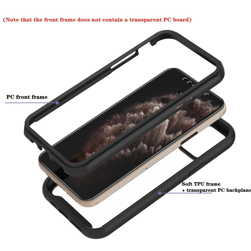 2 IN 1 Hybrid Heavy Duty Armor Ganzkörper Transparente Hülle für IPhone 16 Pro Max 15 14 13 12 11 7 8 Plus Otter Case Box Harte Stoßstangenabdeckung