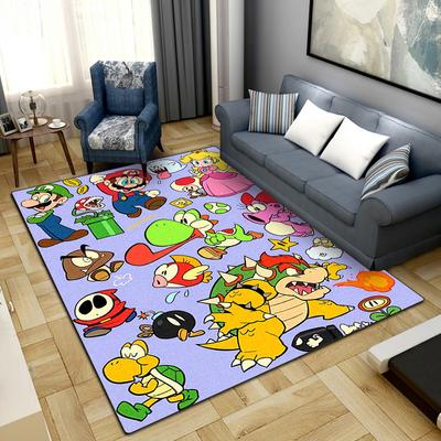Super Mario Bros Washable Non-Slip Rug Carpet Larget Floor Mat Bedroom Home Decor LXR89