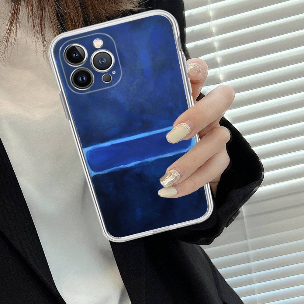 

Abstract Art M-Mark R-Rothko Transparent Phone Case For IPhone 16 15 14 13 12 11 Pro Max Plus Soft Cover iPhone 14