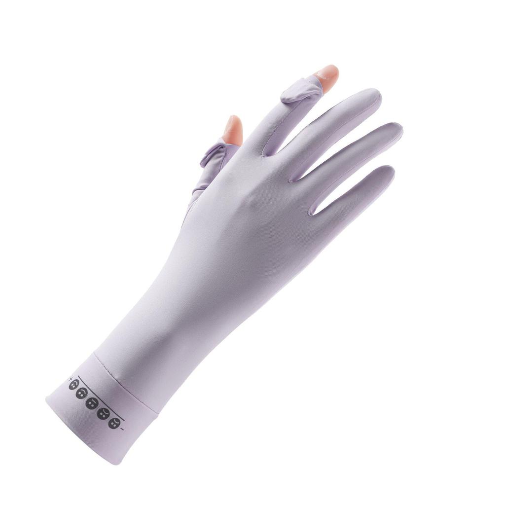 Women's UV Protective Ice Silk Cycling Gloves – Sweat-Absorbent, Breathable, Non-Slip, Flip-Top Sun Protection for Summer