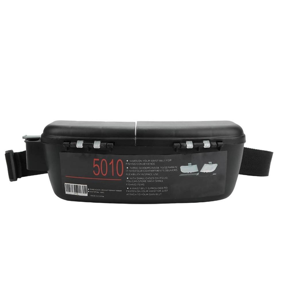 

ABS Fishing Waist Box Adjustable Belt Fishing Tackle Box Portable Fishing Lures Box Bait Storage чёрный
