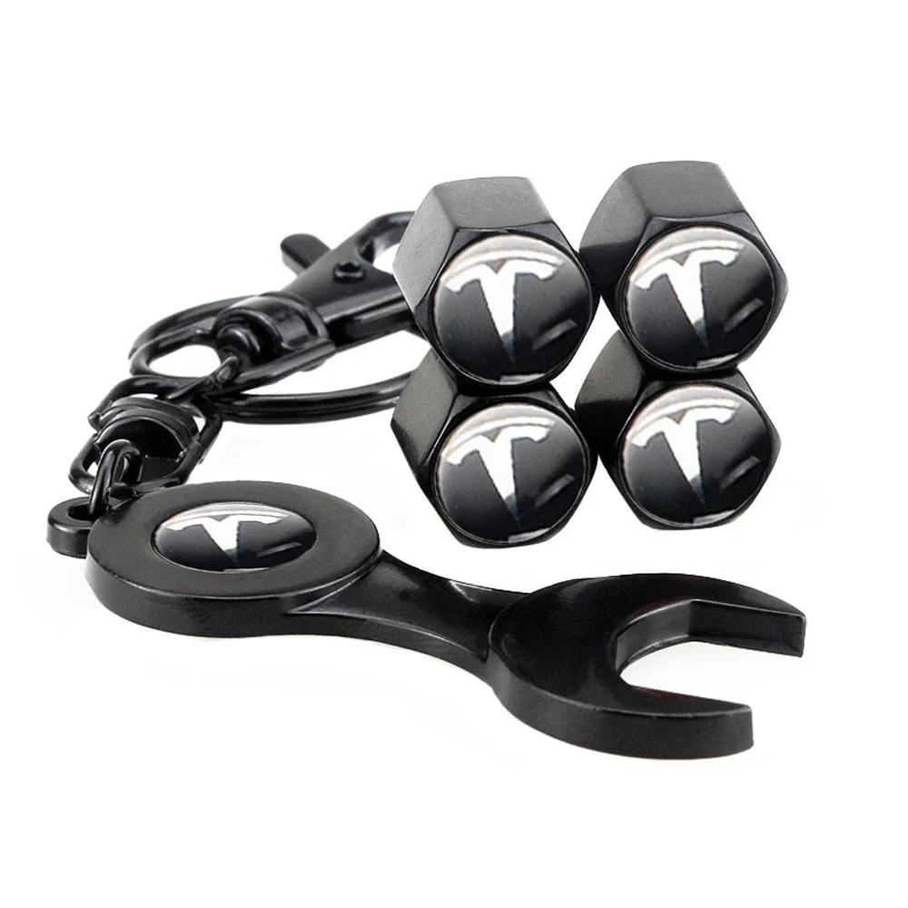 

4pcs Car Wheel Tire Rim Valve Caps Covers for Tesla Model 3 Y S X Roadster MODELY MODEL3 P75D P85D P90D P100D Styling Decoration