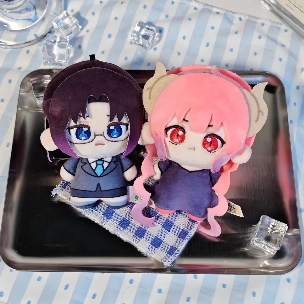 Miss Kobayashi Dragon Maid Peluche 10cm Tohru Kanna Kobayashi Ciondolo Peluche da Collezione Decorazione Zaino Regali Giocattoli Morbidi
