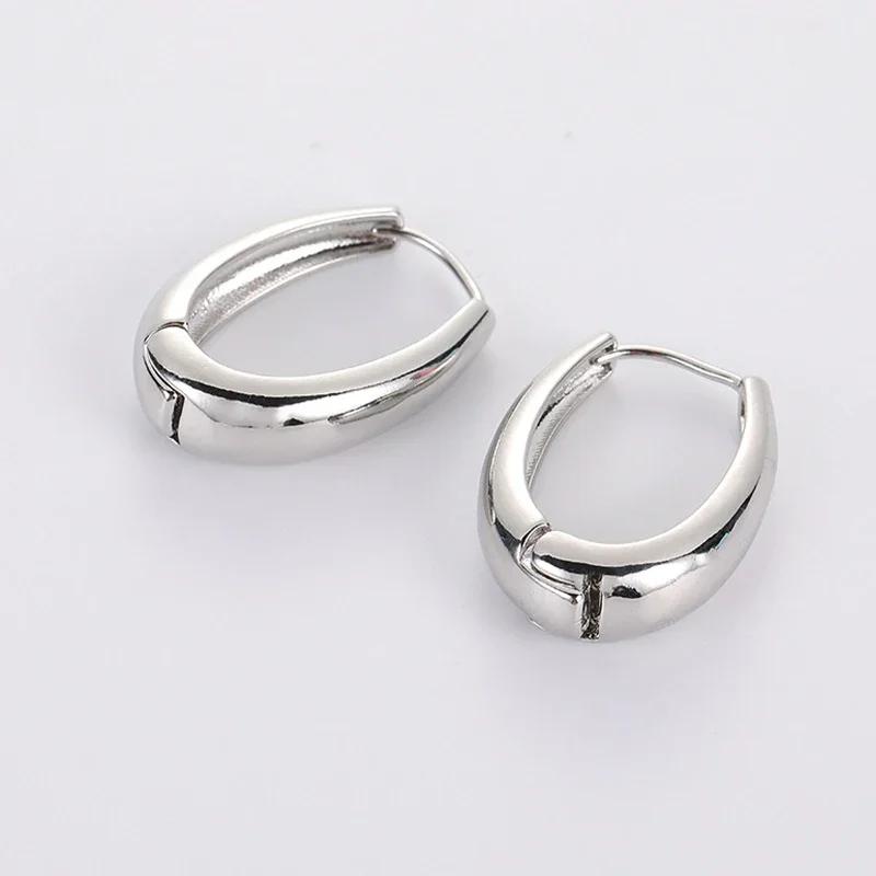 Golden Big hoop Earrings Korean Geometry Metal Earrings For women Female Retro Drop Earrings Trend Fashion Jewelry