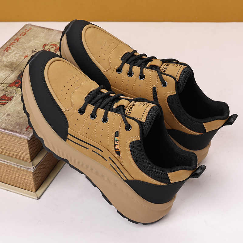 Fashion Height Up Thick-heeled Casual Sneakers Men's Woven Sports Shoes Sale New Universal Shoos Loffers From Famous Brands Sports