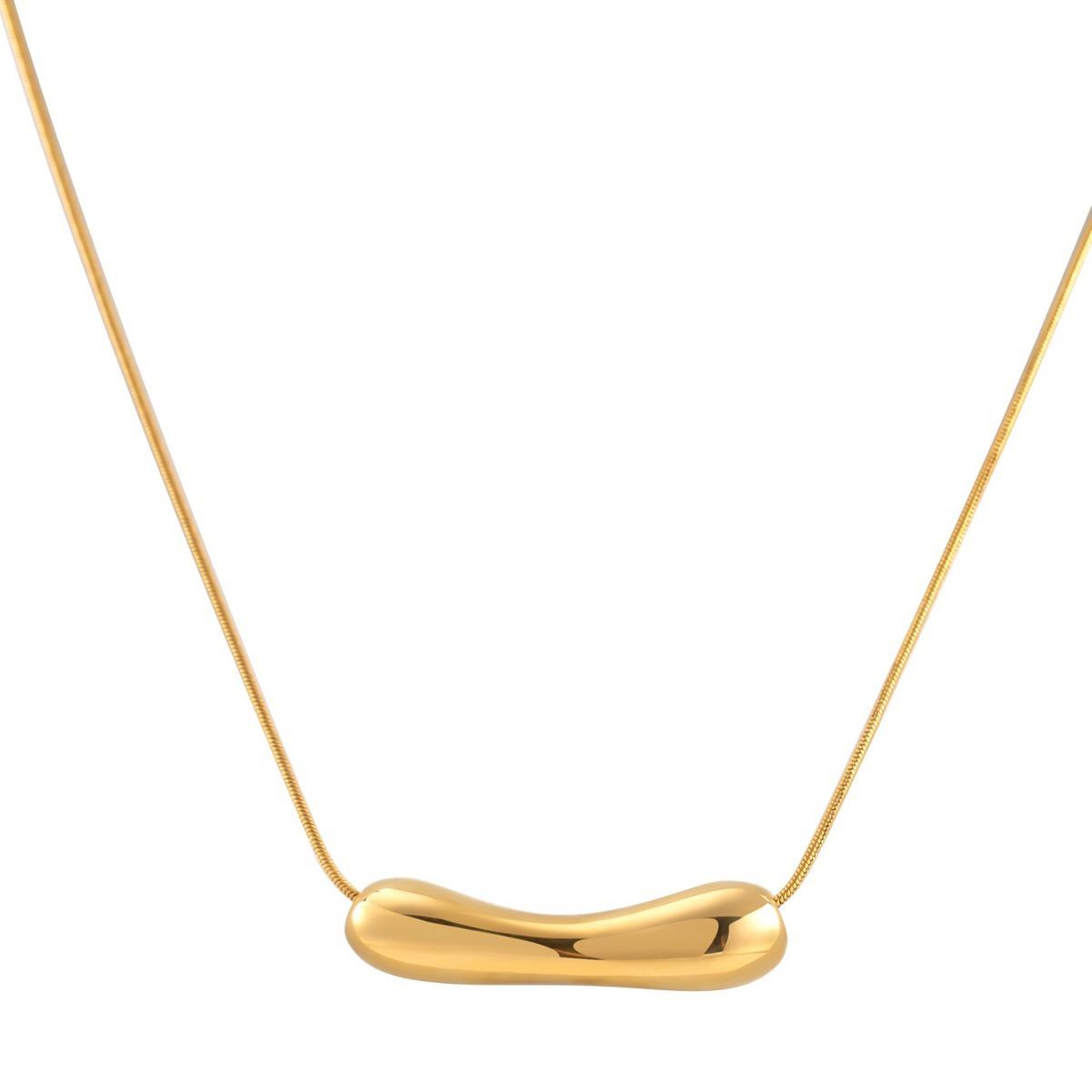 

Простое и персонализированное ожерелье из нержавеющей стали, модная универсальная подвеска в виде костяного сустава, цепочка на шею, не выцветающая, круглая змейка