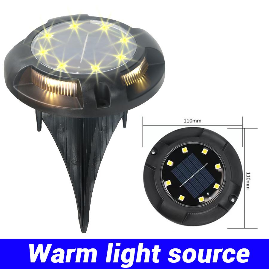 Colorful 12LED Solar Power Disk Light Outdoor Garden Solar Underground Light Deck Light Buried Solar Led Lamp Garden Decor