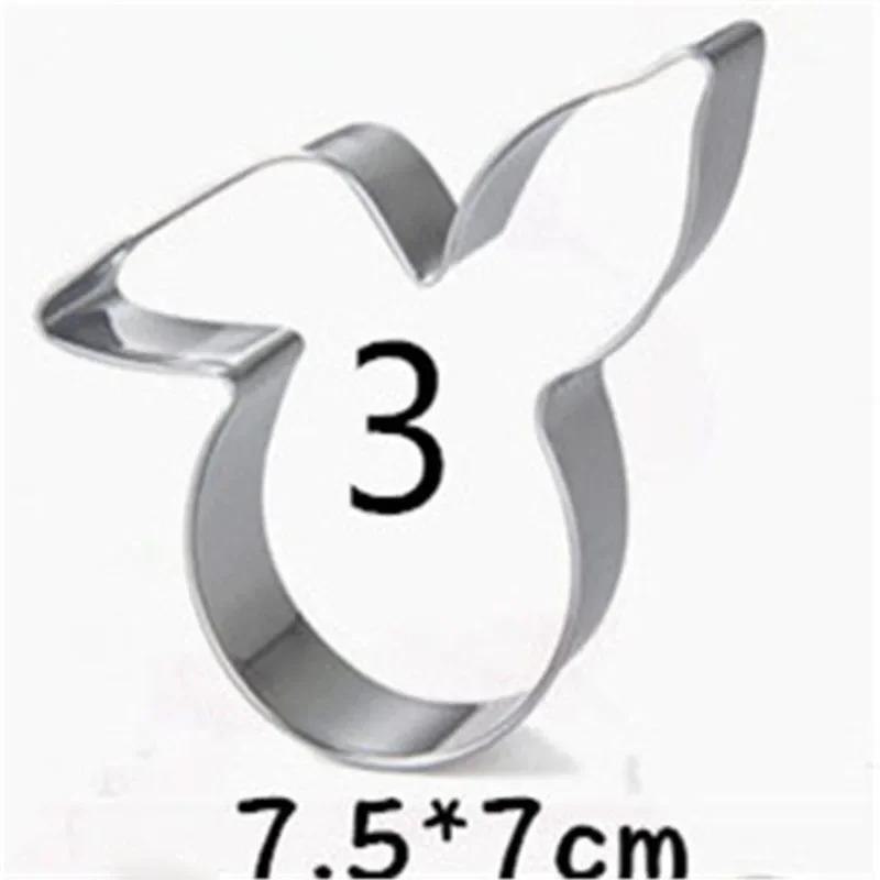 New Easter Cookie Cutter Set Bunny,Egg,Flower,Rabbit Face,Chick,Carrot,Butterfly-Stainless Steel Fondant Cutter Mold Baking Tool