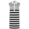 MO&Co. Linen Blend Striped Polo Neck Sleeveless A-Line Dress