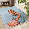 Blonde Blue Dress Carpet Rug Soft Washable Antislip Home Living Room Sofa Mats Personalized Christmas Rug