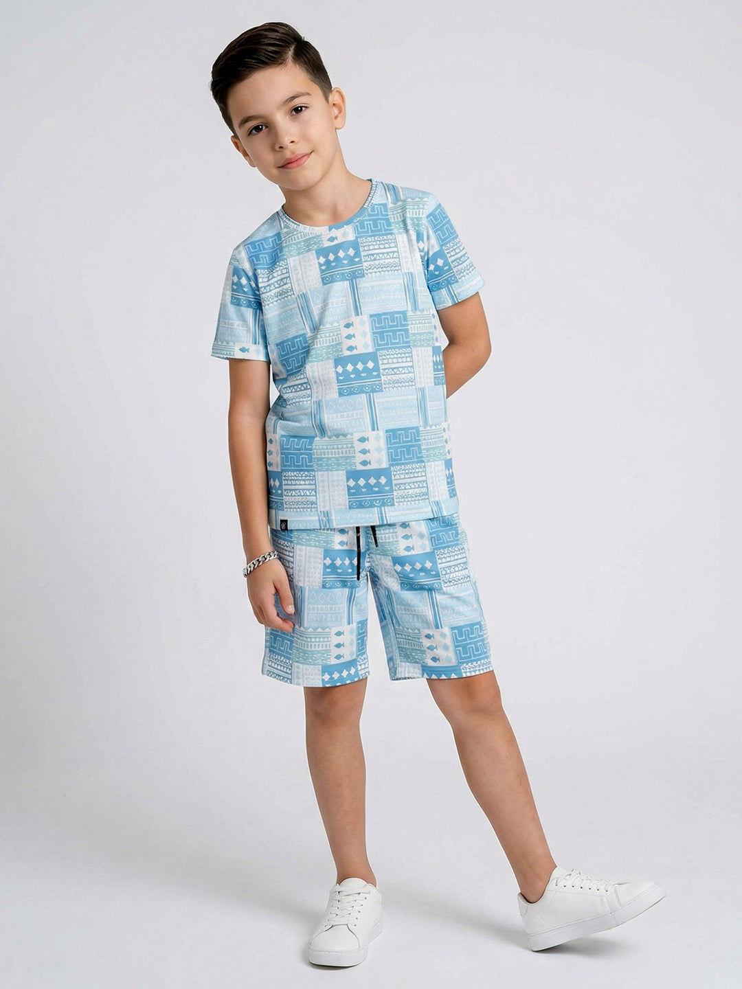 Monte Carlo Boys Regular Fit Printed Coordinate Set 4-5 Years