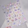 1pcs 5D Cute Pink Cat Claw Nail Art Stickers Slider Nail Decorations Decals Self-Adhesive Manicure Accessory DIY