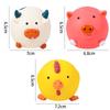 Latex Squeaky Pig & Chicken Head Ball Teething Toys for Small Dogs