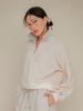 Peuswike Contrast Knit Zipup_Oat Beige