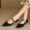 Fashion Retro Style Women Mary Jane Shoes Fashion Serpentine Band Thin Low Heel Shallow Pointed Toe Single Shoes Ladies Office Pumps