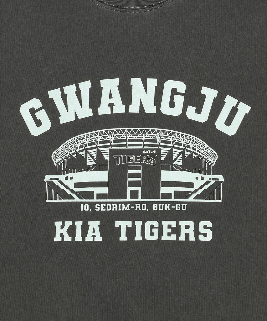 Hangugyaguwiwonhoe Mss X Kbo Ballpark Short Sleeve T-Shirt Charcoal Gray [Gwangju Kia Tigers]