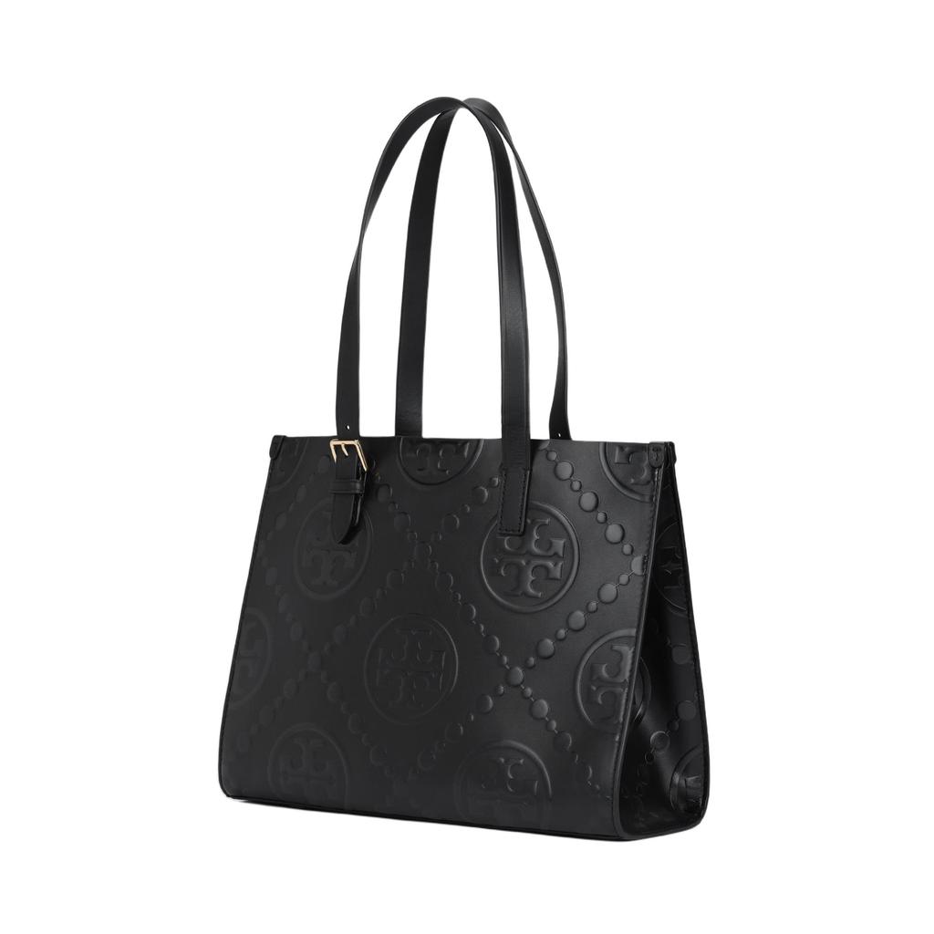 Tory Burch T Monogram Adjustable Strap Tote Bag Women Tote Black 163982-001